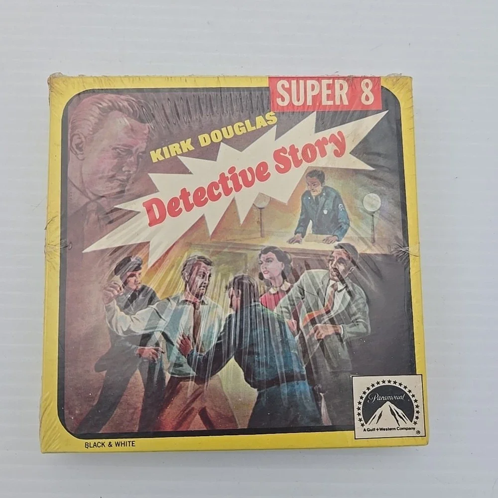 Vintage Kirk Douglas‎ Detective Story Super 8 Ken Films Inc. B&W 8mm Film - P224